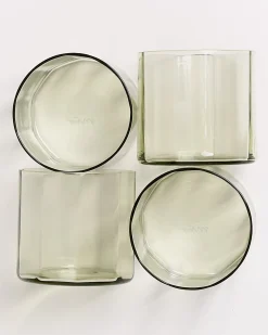 Joia Glas klein flower smaragd 4er-Set