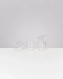 Joia Glas klein flower transparent 4er-Set