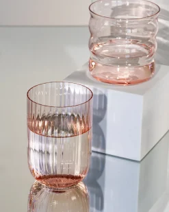 Joia Glas klein riffled rosé