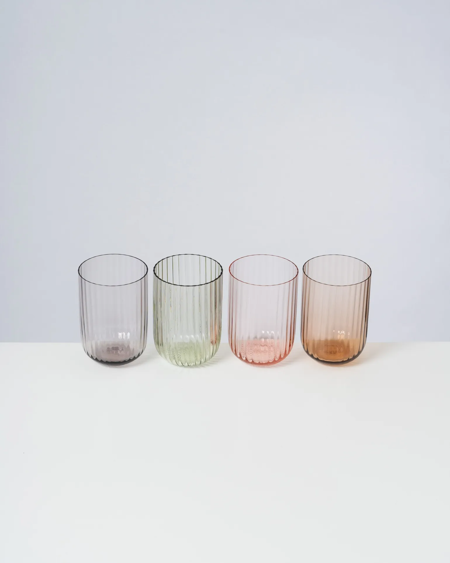 Joia Glas klein riffled rosé