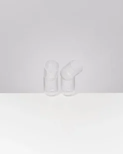 Joia Glas klein riffled transparent 4er-Set