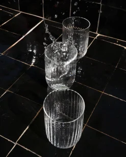 Joia Glas klein riffled transparent