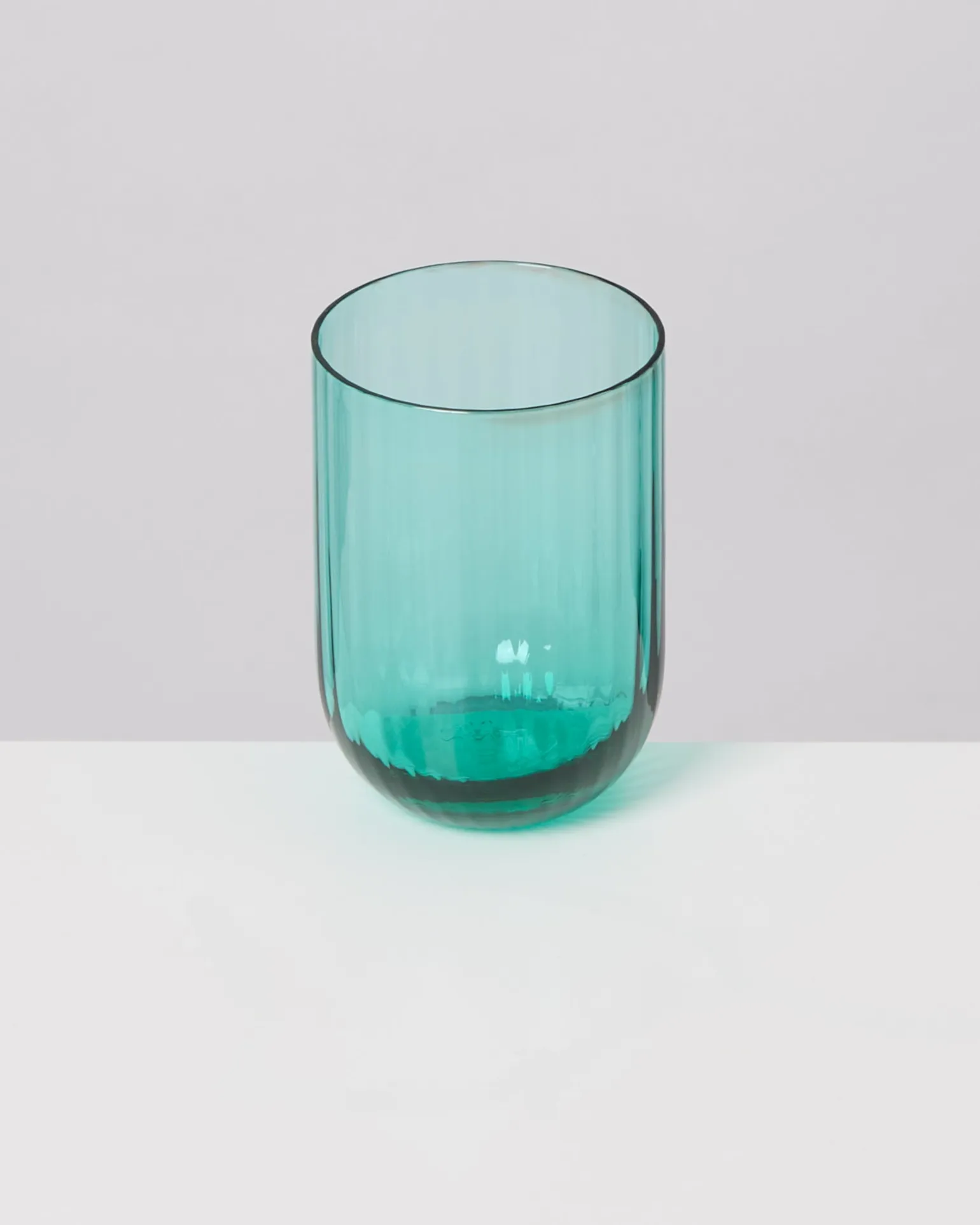 Joia Glas klein riffled türkis