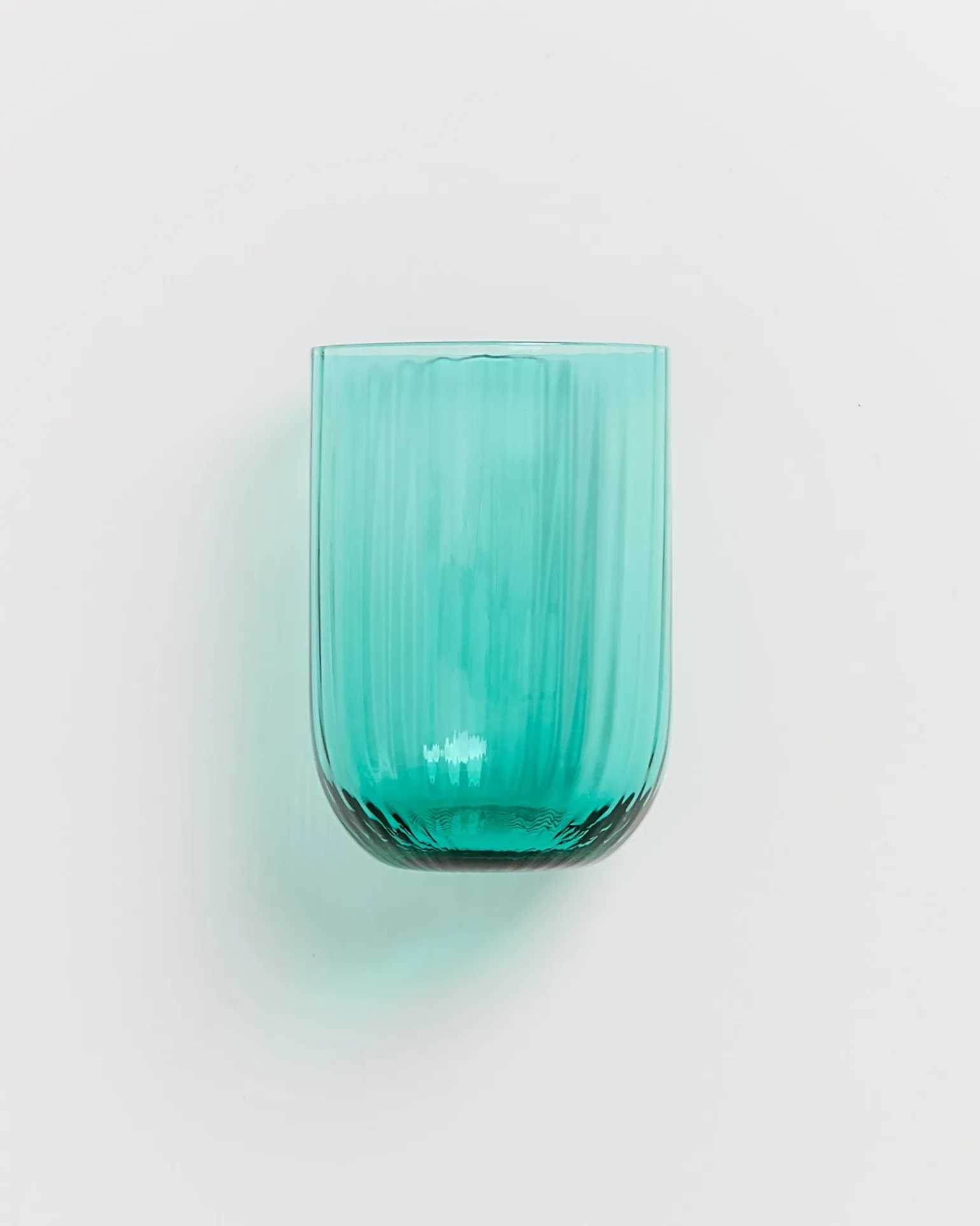 Joia Glas klein riffled türkis