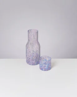Joia Glaskaraffe drops blau lila