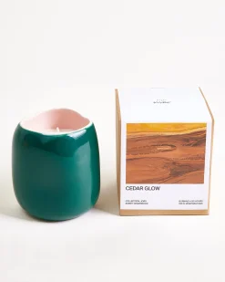 João Duftkerze Cedar Glow dunkelgrün rosé