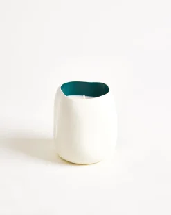 João Duftkerze Velvet Silk sand dunkelgrün