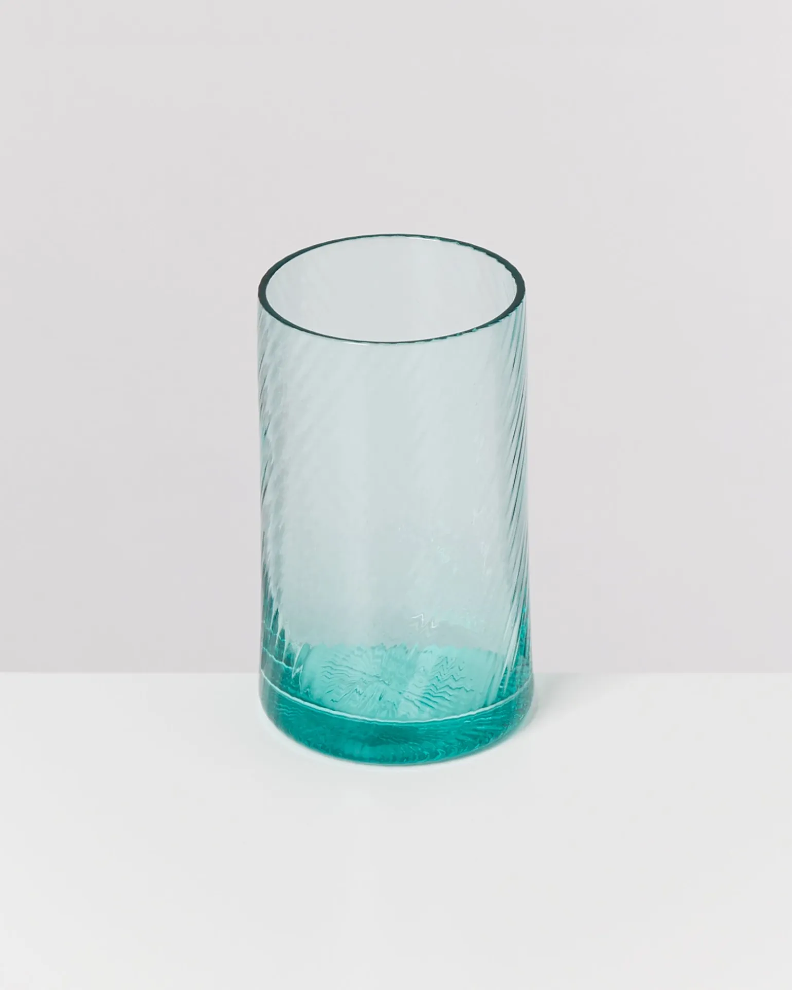 Leiria Glas klein riffled grün 4er-Set