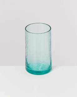 Leiria Glas klein riffled grün 6er-Set