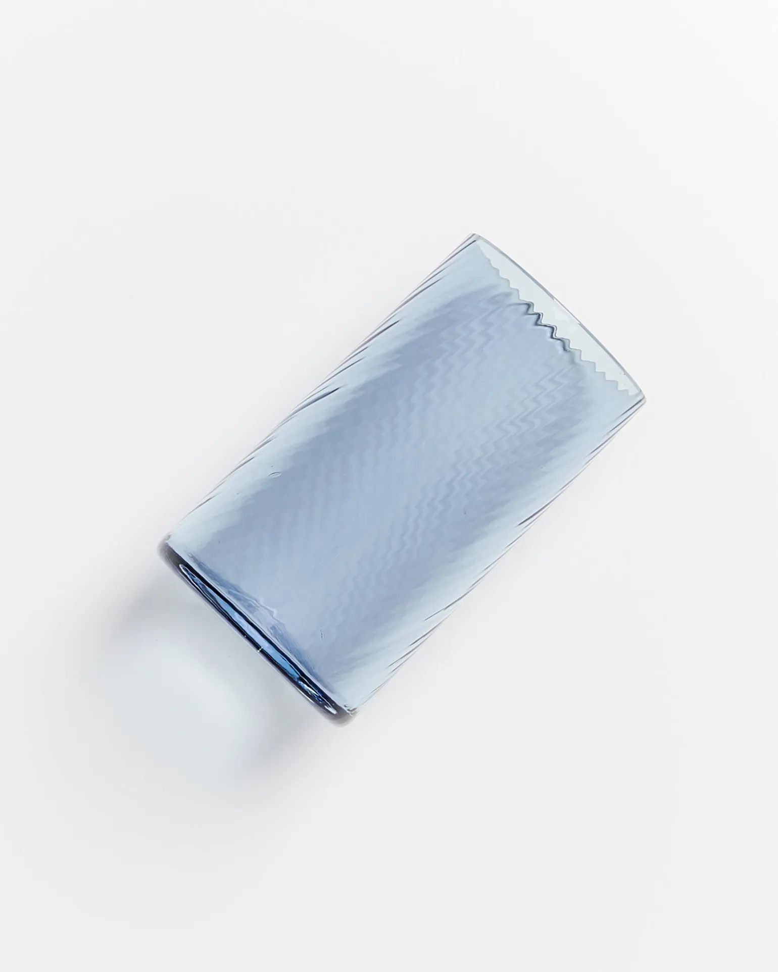 Leiria Glas klein riffled blau