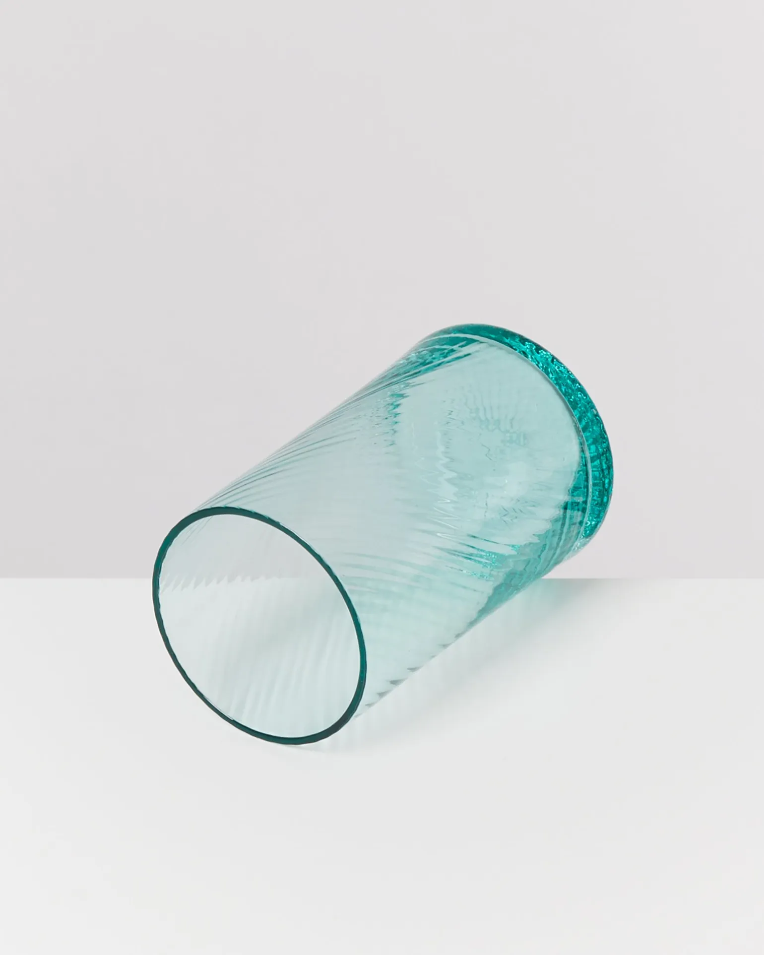 Leiria Glas klein riffled grün