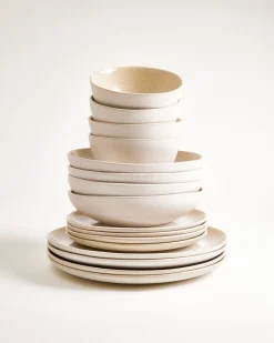 Lorosa Geschirr-Set sand 16-teilig