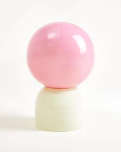 Lumo Glaslampe rosa hellgrün