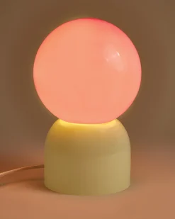Lumo Glaslampe rosa hellgrün
