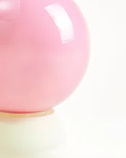 Lumo Glaslampe rosa hellgrün
