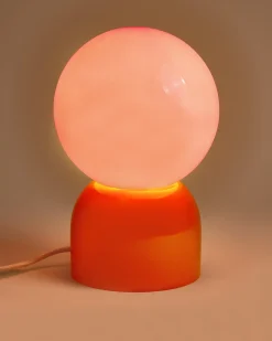 Lumo Glaslampe rosa orange