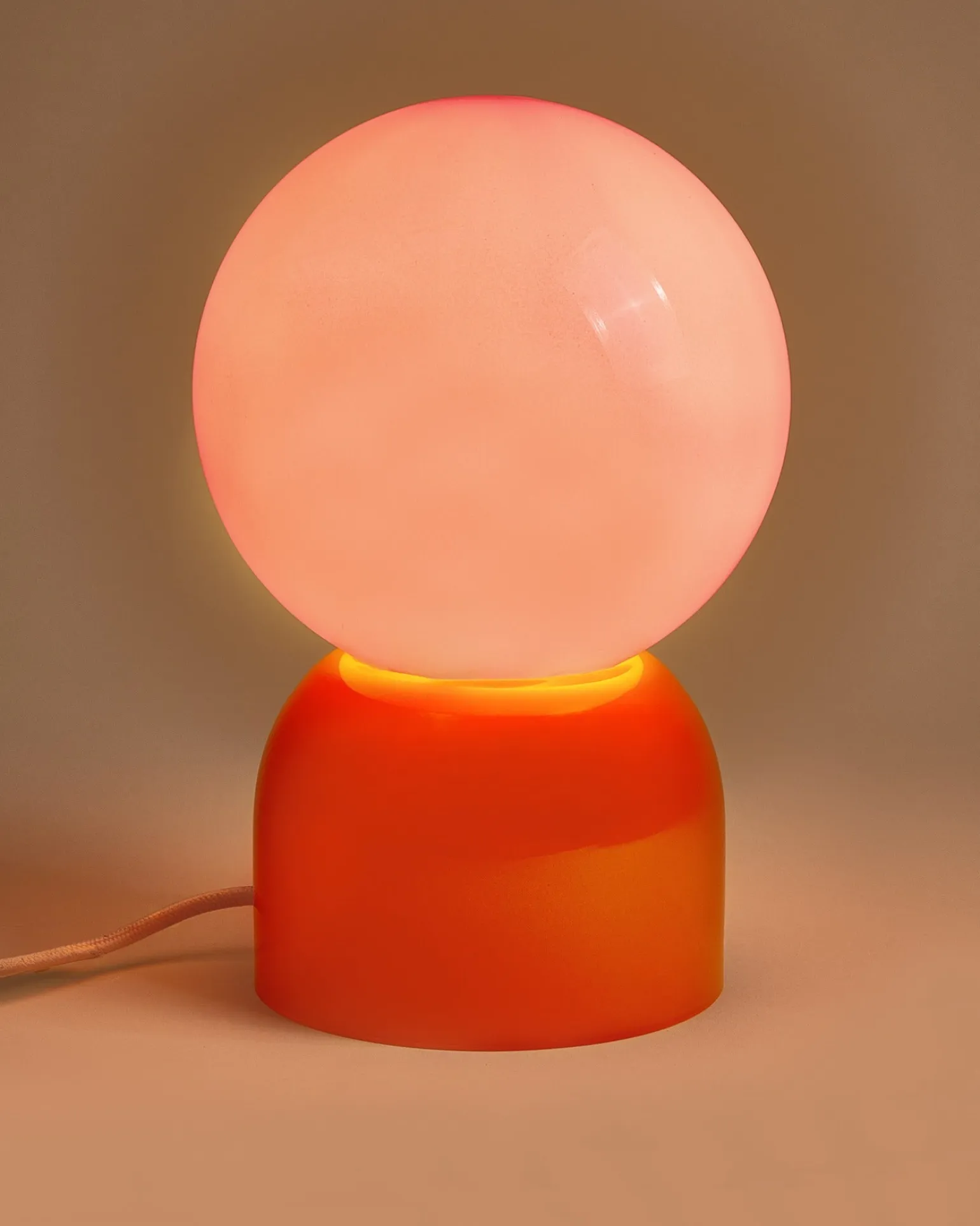 Lumo Glaslampe rosa orange