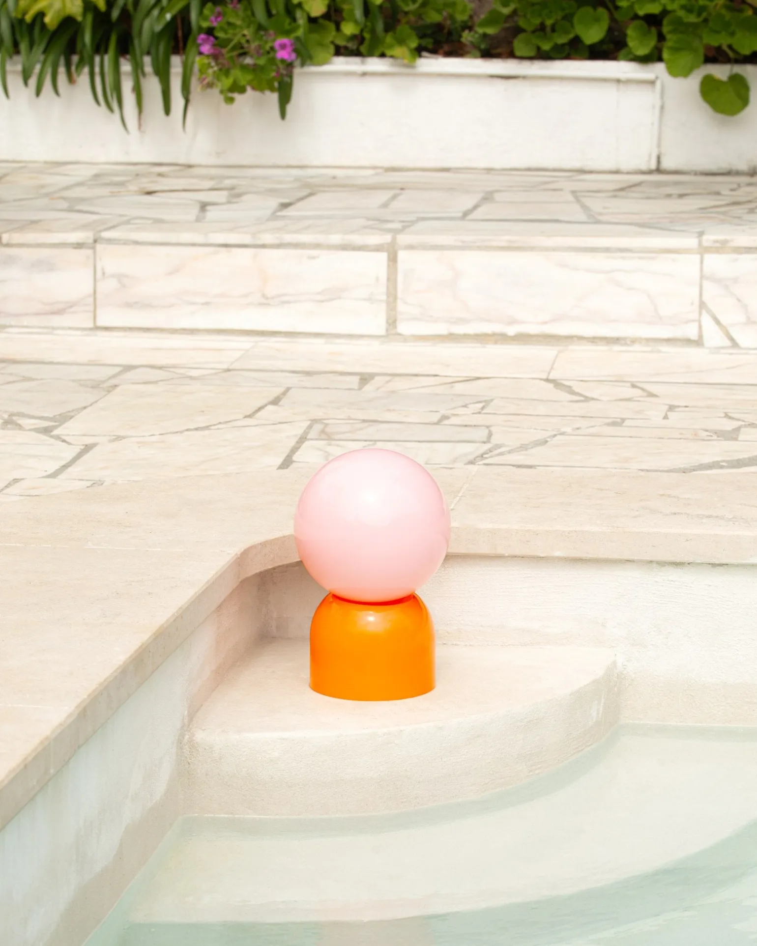 Lumo Glaslampe rosa orange