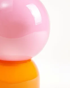 Lumo Glaslampe rosa orange