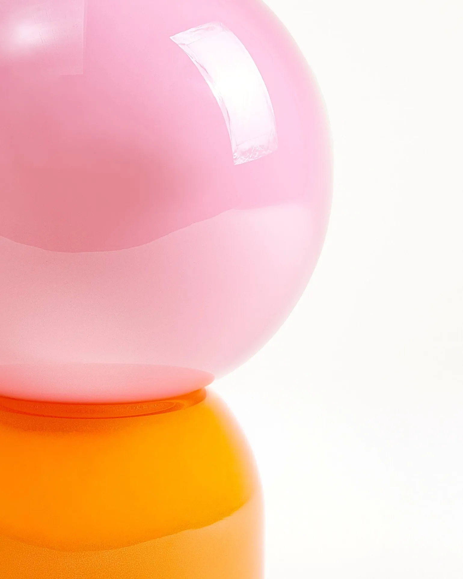 Lumo Glaslampe rosa orange