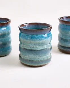 Madeira Becher groß bubble grünblau 6er-Set