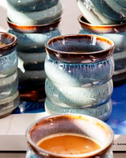 Madeira Becher groß bubble grünblau 4er-Set