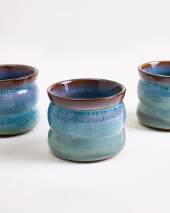 Madeira Becher klein bubble grünblau 4er-Set