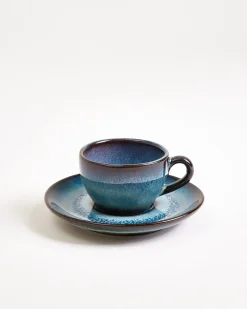 Madeira Espressotasse & Espressountertasse classic grünblau