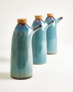 Madeira Essig- & Ölflasche grünblau