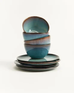 Madeira Frühstücks-Set grünblau 8-teilig