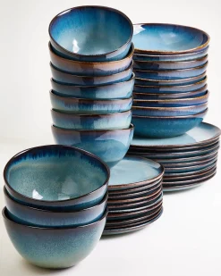 Madeira Geschirr-Set grünblau 40-teilig