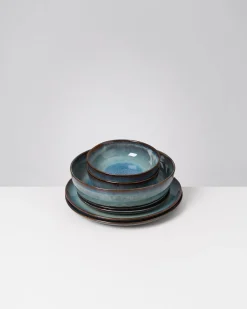 Madeira Geschirr-Set modern grünblau 7-teilig