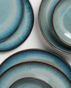 Madeira Geschirr-Set modern grünblau 7-teilig