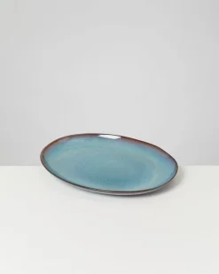Madeira Servierplatte L oval grünblau