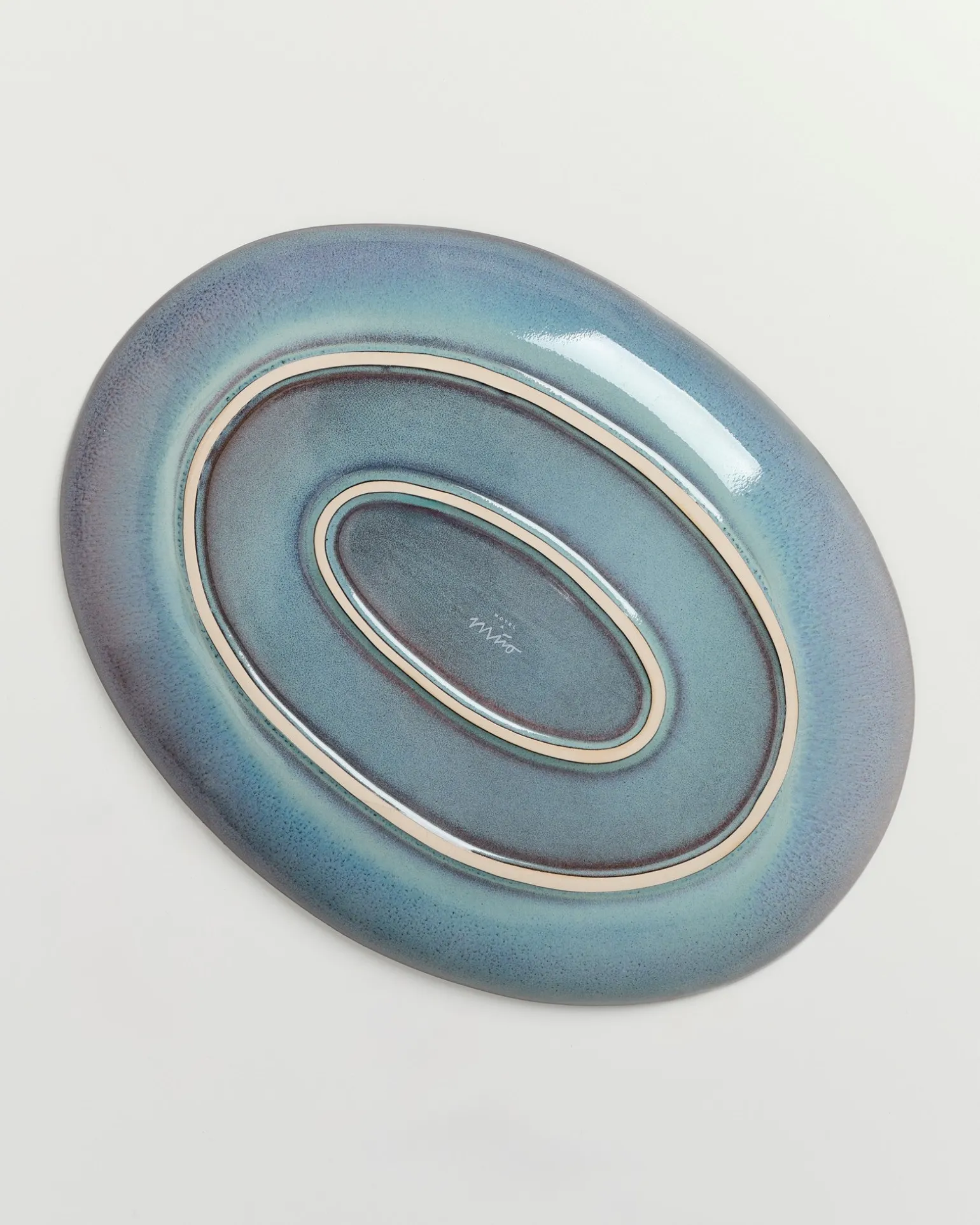 Madeira Servierplatte L oval grünblau