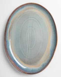 Madeira Servierplatte XL oval grünblau