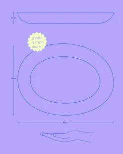 Madeira Servierplatte XL oval grünblau