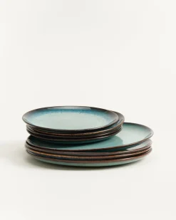 Madeira Teller-Set grünblau 8-teilig