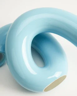 MaM x Ju Schnee Keramiklampe hellblau