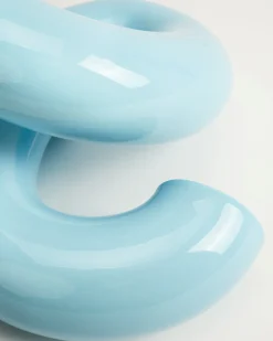 MaM x Ju Schnee Keramiklampe hellblau