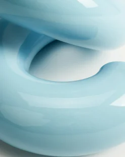 MaM x Ju Schnee Keramiklampe hellblau