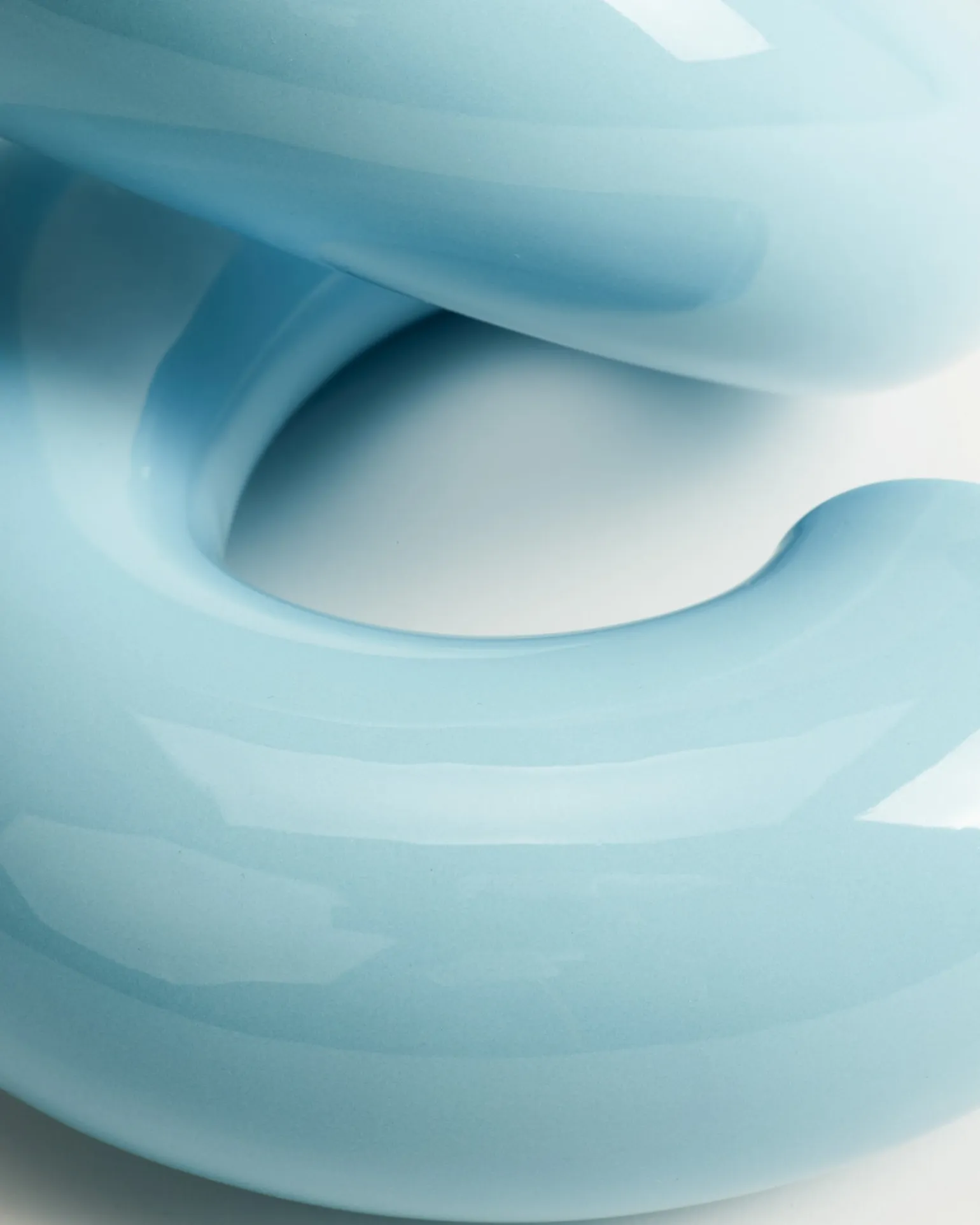 MaM x Ju Schnee Keramiklampe hellblau