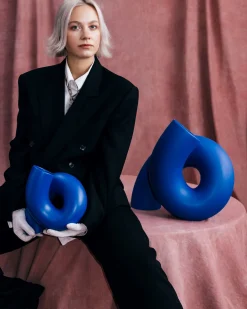 MaM x Ju Schnee Vase L blau