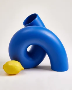 MaM x Ju Schnee Vase L blau