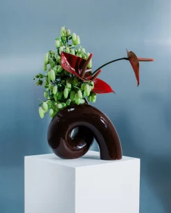 MaM x Ju Schnee Vase L mokka