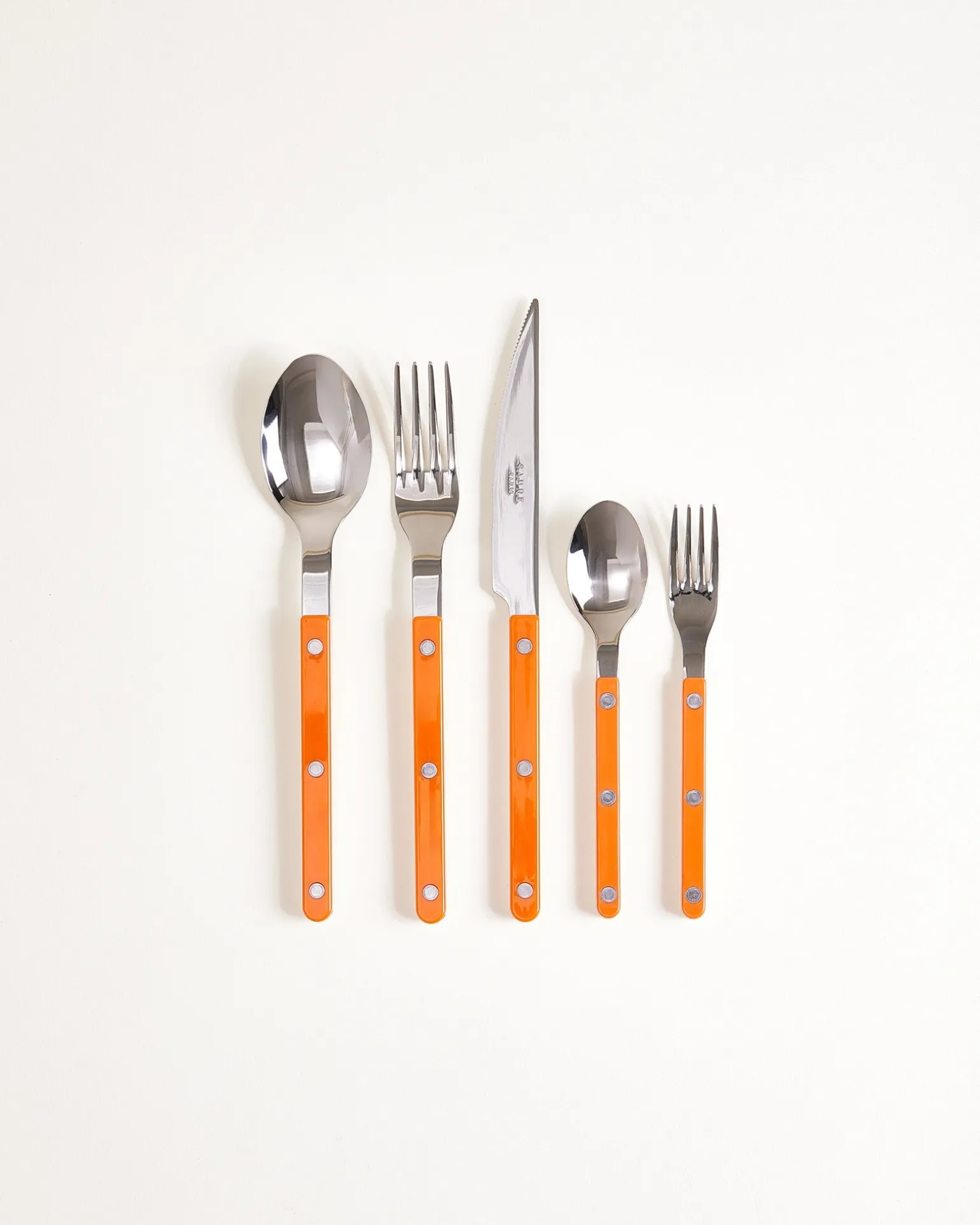 MaM x Sabre Paris Besteck 5er-Set orange off-white