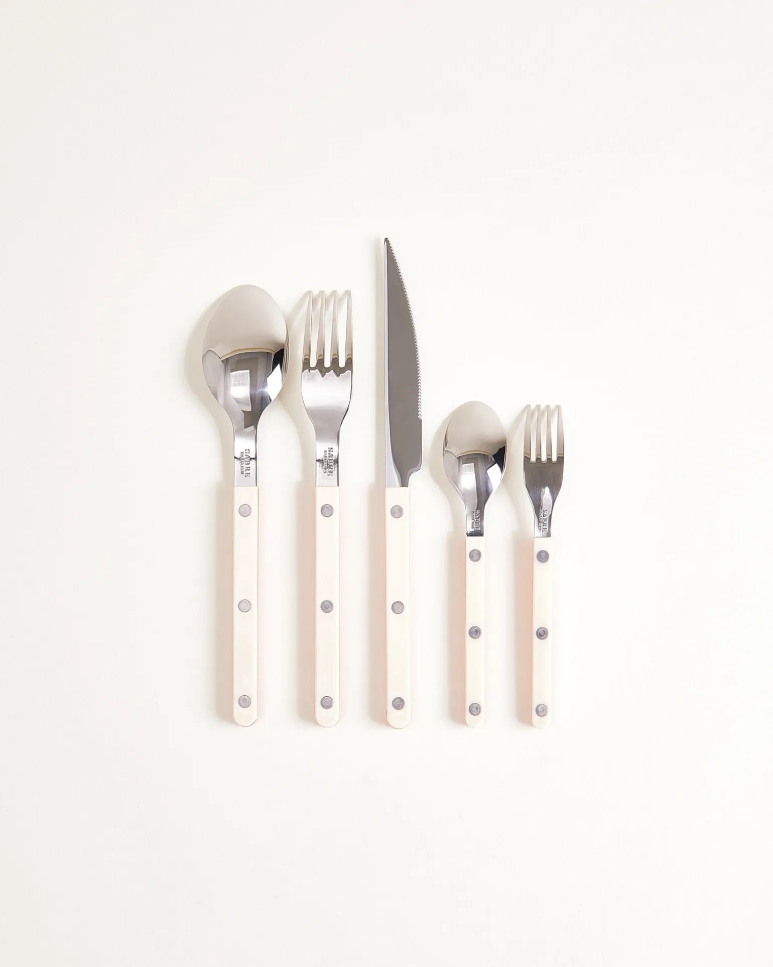 MaM x Sabre Paris Besteck 5er-Set orange off-white