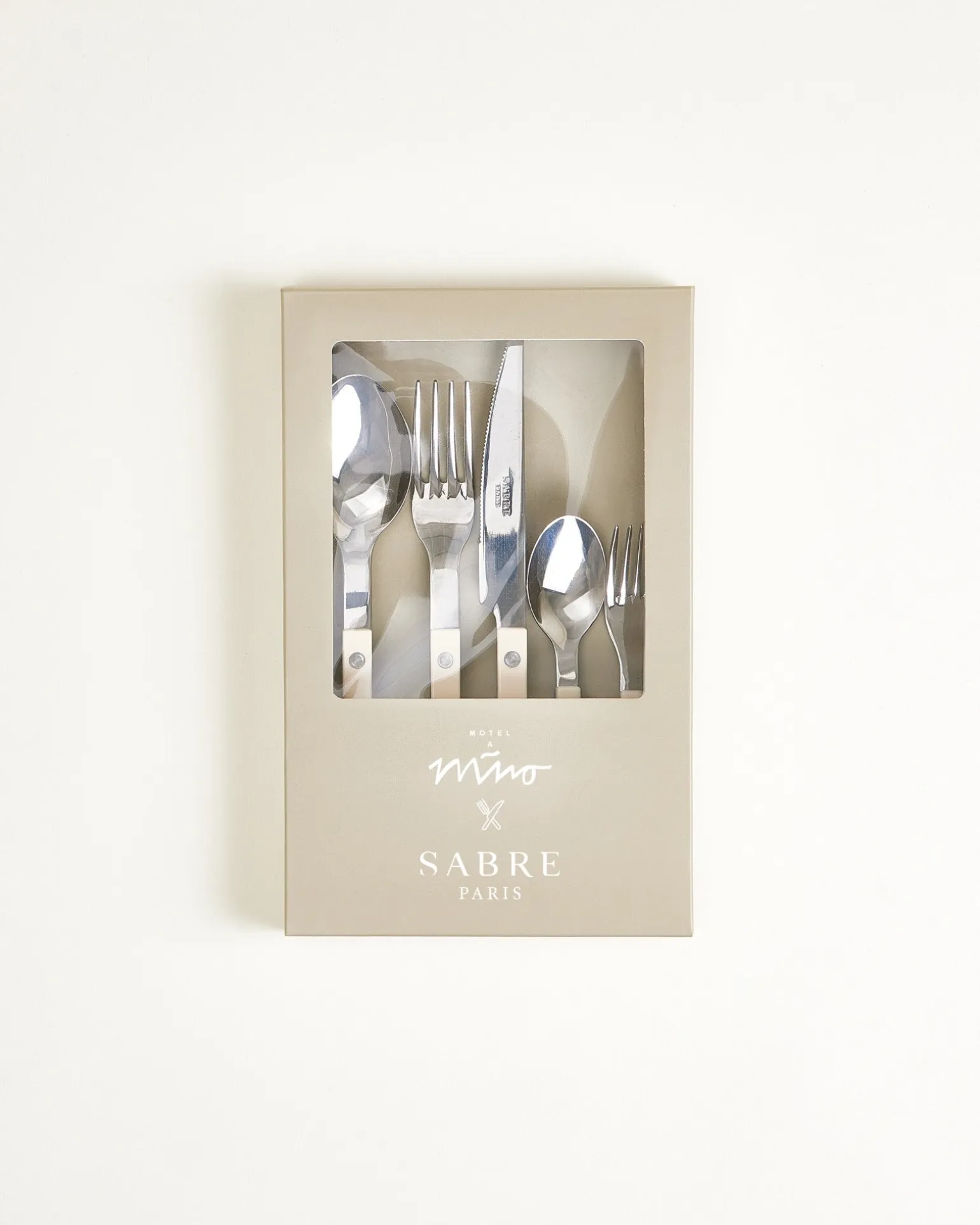 MaM x Sabre Paris Besteck 5er-Set off-white blau