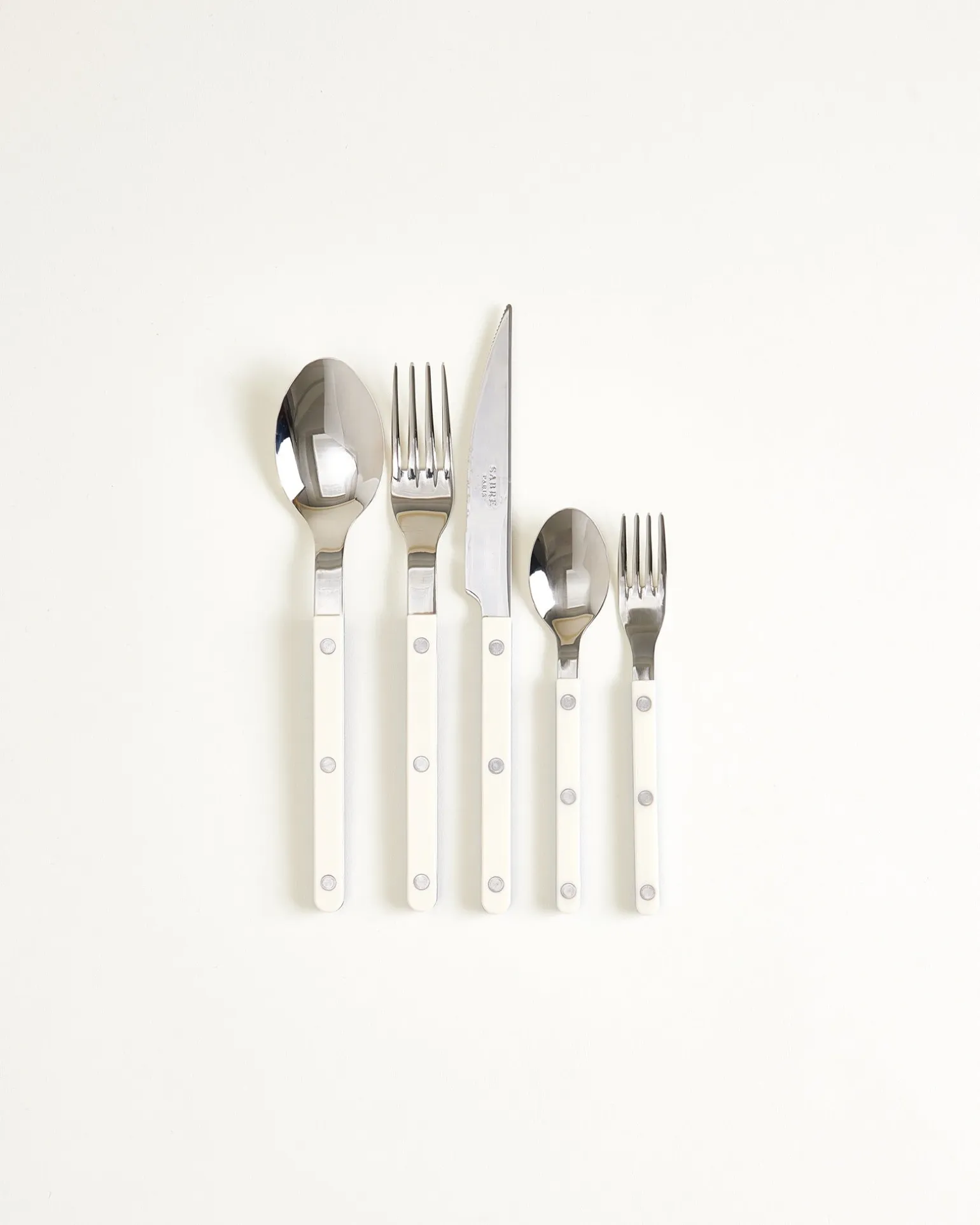 MaM x Sabre Paris Besteck 5er-Set off-white blau