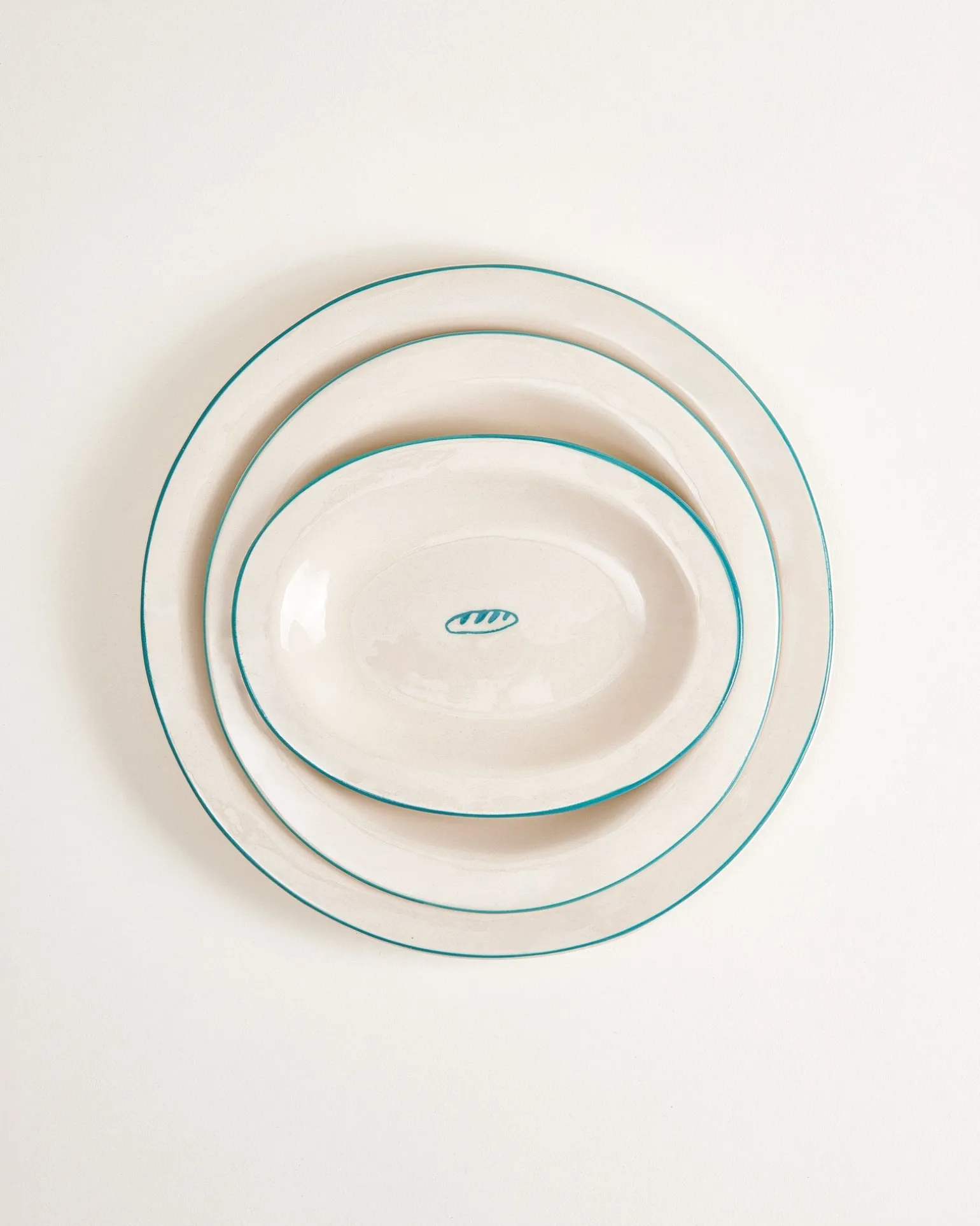 MaM x Sabre Paris Teller-Set dunkelgrün 5-teilig